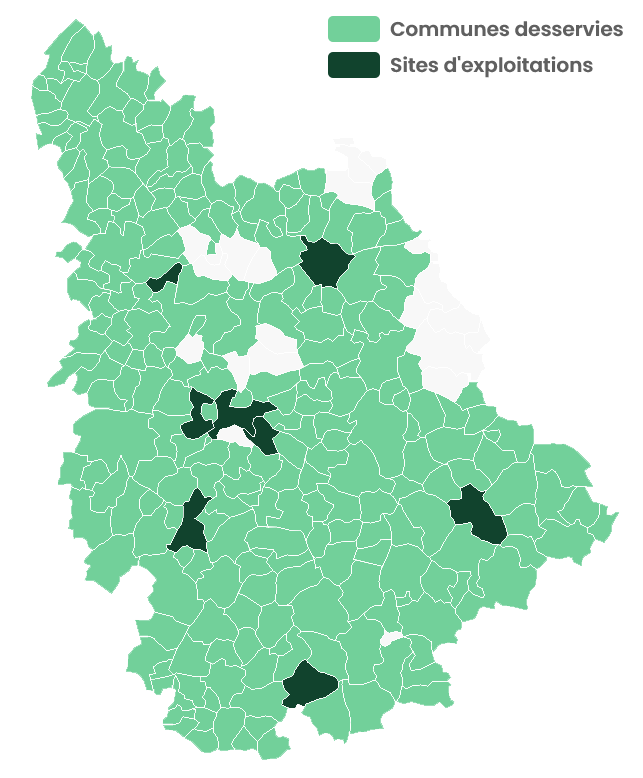 Carte du territoire SRD dans la Vienne